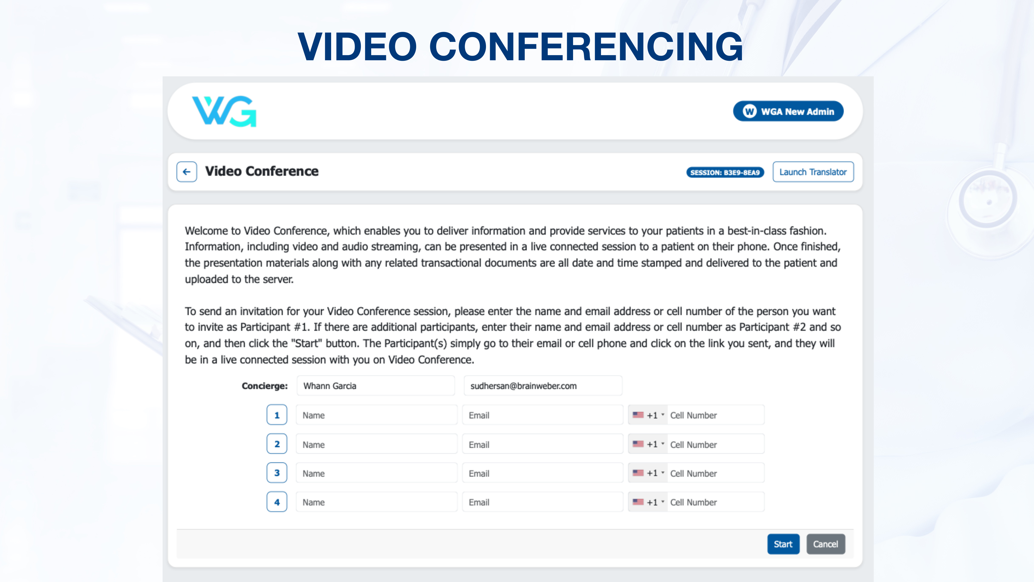 Live Concierge Feature